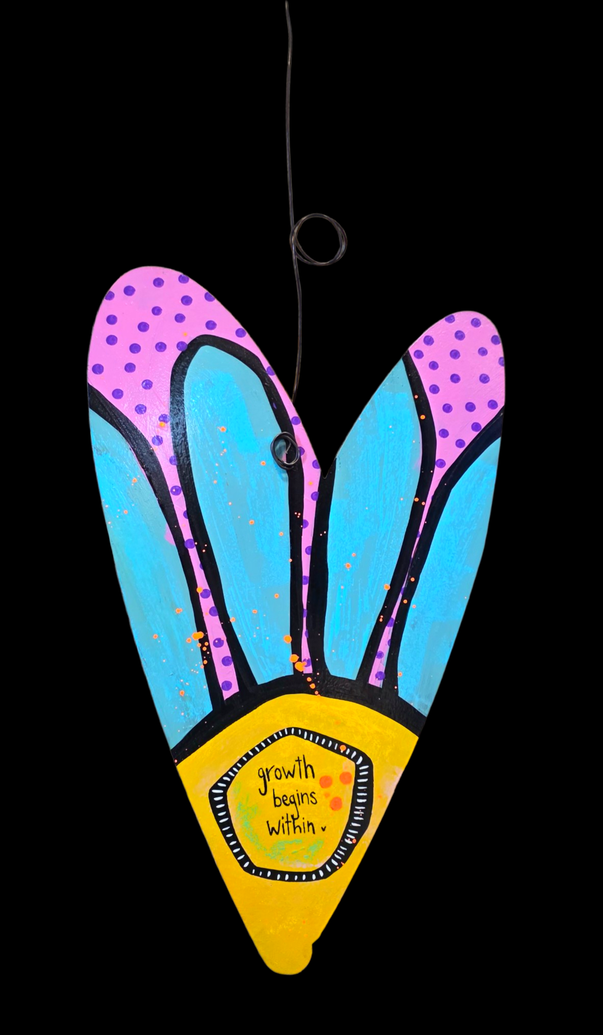 heart | one of a kind | 17"x10" | hha vibes